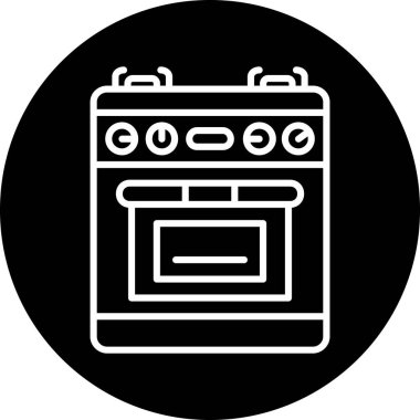 Fırın. Web simgesi basit illüstrasyon