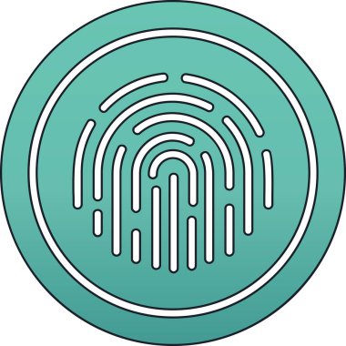 parmak izi ikonu vektör illüstrasyonu