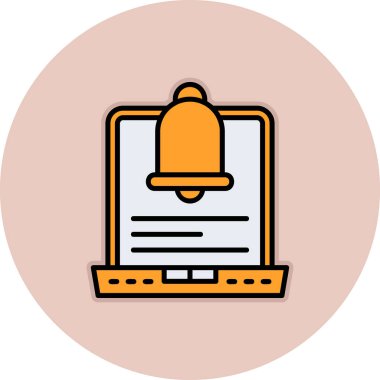 Dizüstü bilgisayar simgesi vektör çizimi