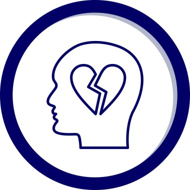 kırık kalp simgesi, vektör illüstrasyonu