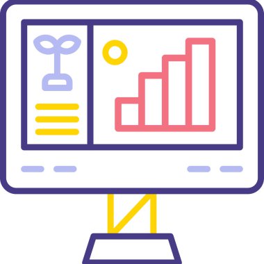 Analitik web simgesi basit illüstrasyon