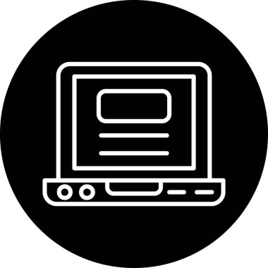 dizüstü bilgisayar simgesi, vektör illüstrasyonu