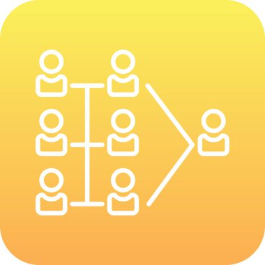 ağ bağlantı simgesi. Bu düz yuvarlak kare düğme sarı ve gri renkler kullanır ve beyaz bir arkaplanda izole edilir.