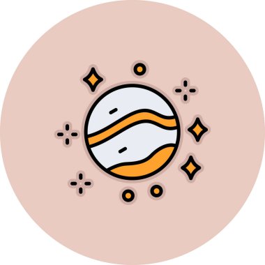 Ay ve yıldız ikonu vektör illüstrasyonu, vektör illüstrasyonu