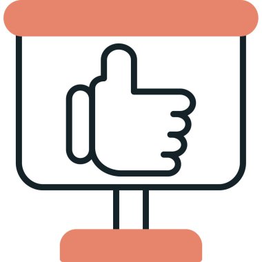 Simge vektör illüstrasyonunu parmakla