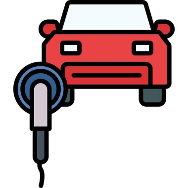 Otomobil tıkacı simgesi, vektör illüstrasyonu