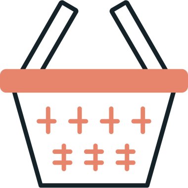 Sepet alışverişi ekommerce simgesi