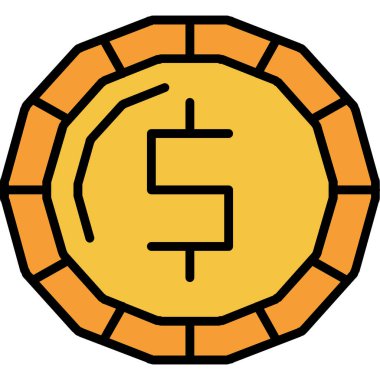 Bitcoin simgesi, basit vektör illüstrasyonu