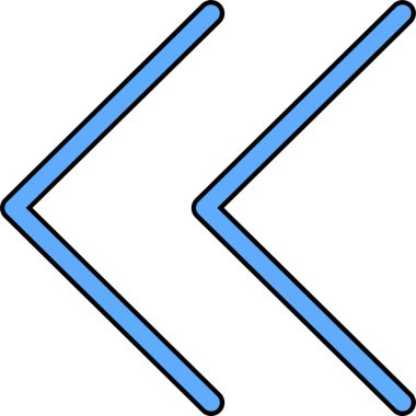 ok sol yön simgesi doldurulmuş - taslak biçimi