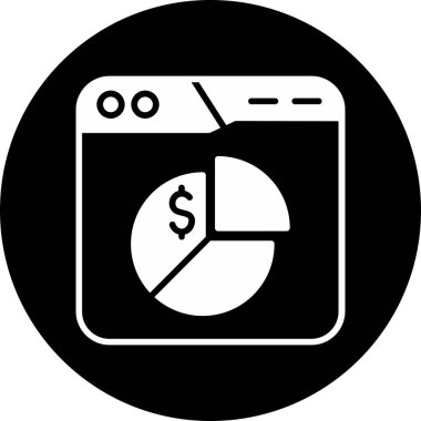 Para için. Web simgesi basit illüstrasyon