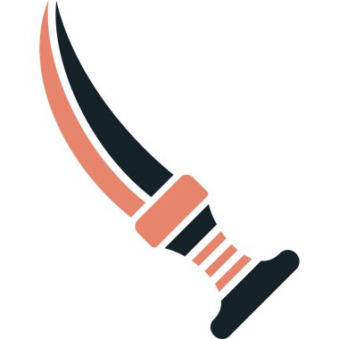 Dekoratif saplı eğri kılıç