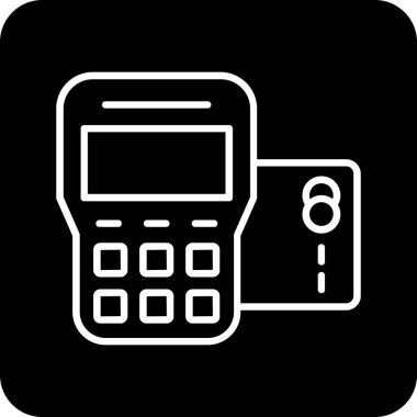 Bir hesap makinesi simgesinin vektör illüstrasyonu