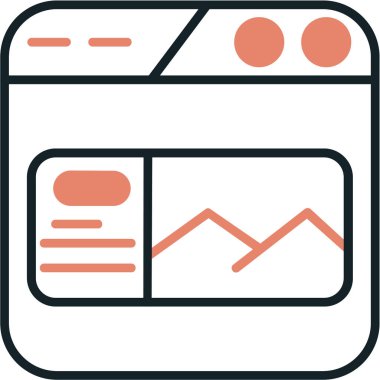 analitik iş finans simgesi ana hat biçiminde