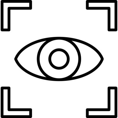 Göz. Web simgesi basit illüstrasyon
