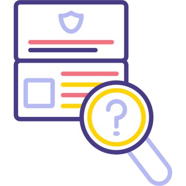 Soru işareti illüstrasyonlu büyüteç