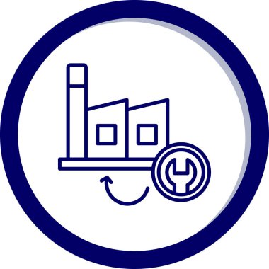 Beyaz arkaplanda izole edilmiş grafik çizelgesi simgesi olan mavi çizgi güç düğmesi. vektör illüstrasyonu