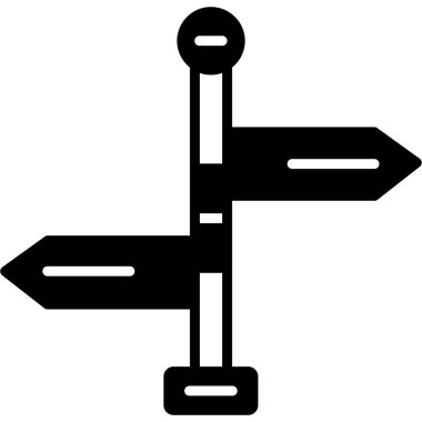 Yönlendirme yolu vektör çizgisi simgesi