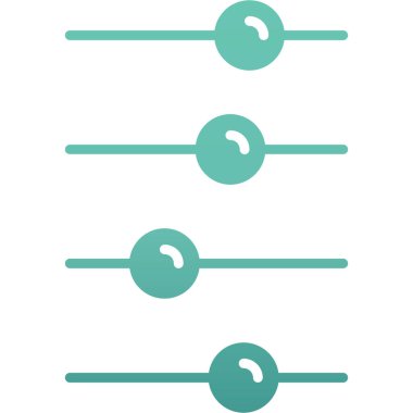 Uzun gölgeli abaküs simgesi.