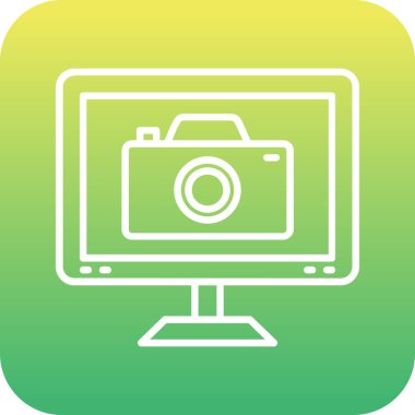 Eşsiz Kamera Vektör Satırı Simgesi