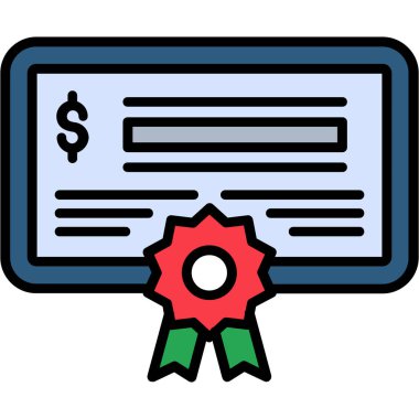 ödül sertifikası vektör simgesi