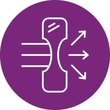 Ok vektör satırı simgesi