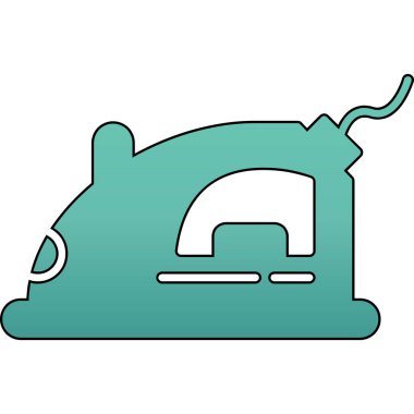 Elektrikli çaydanlık ikonu. Ana hatlı vektör çizimi. mutfak sembolü