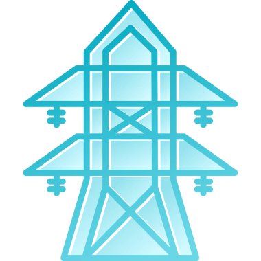 Noel ağacı ikonu. Web için noel ağacı vektör simgelerinin özet çizimi