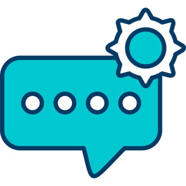 Sohbet simgesi vektör illüstrasyonu