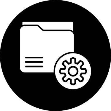 dosya dizin simgesi. Web için basit dizin vektör simgeleri çizimi