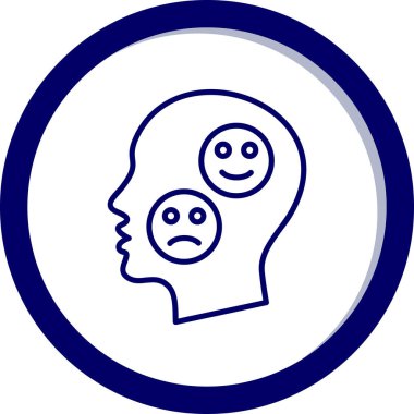 modada izole edilmiş arka planda hüzünlü simge