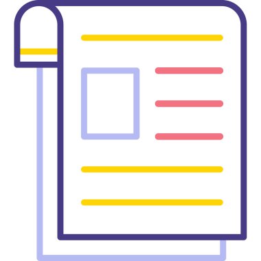 Kitap eğitimi ikonu - özet biçimi