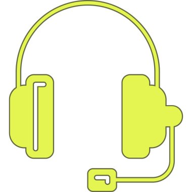 vektör çizim modern b eksikliği simgesi kulaklık