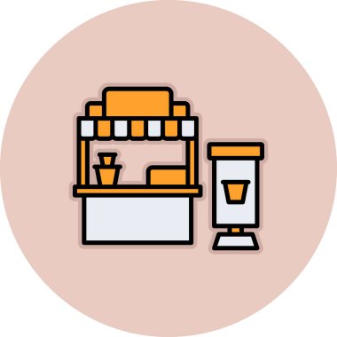 Yemek. Web simgesi basit illüstrasyon