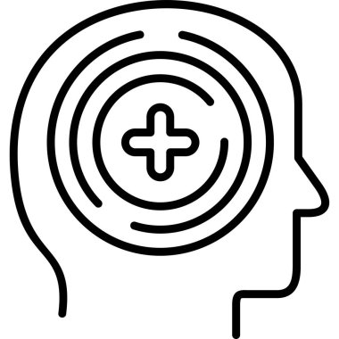 Beyin düşünen insan simgesi