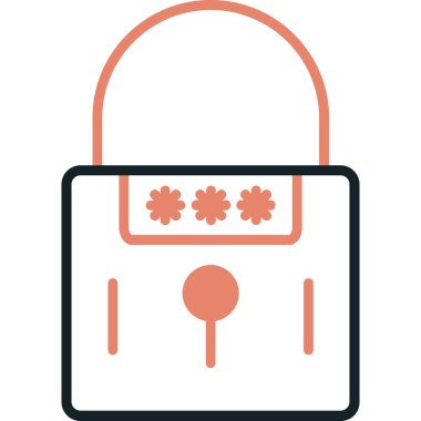 Modern b 'nin vektör illüstrasyonu simge kilidinden yoksun