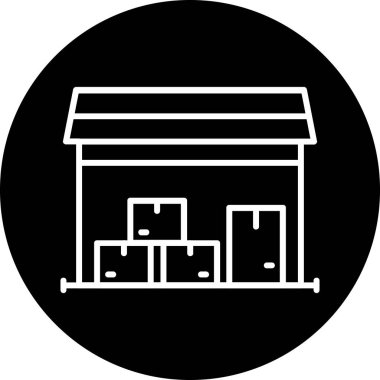 Bir bina simgesinin vektör illüstrasyonu