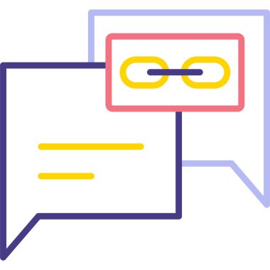 Konuş. Web simgesi basit illüstrasyon