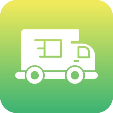 Eşsiz kargo kamyonu vektör simgesi