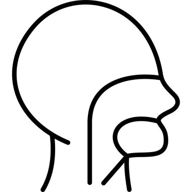 Adam baş ikon vektör çizimi çizimi