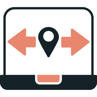 navigasyon haritası işaretleyici vektör simgesi