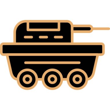 tank. Web simgesi basit illüstrasyon