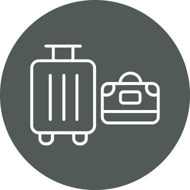 Bavul web simgesi. Basit tasarım. vektör illüstrasyonu