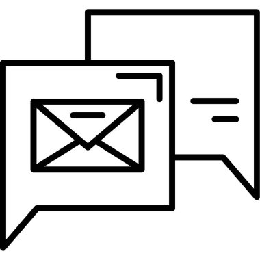 Mesaj var. Web simgesi basit tasarım