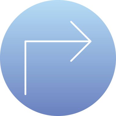 Sağ okun bir simgesinin vektör illüstrasyonu