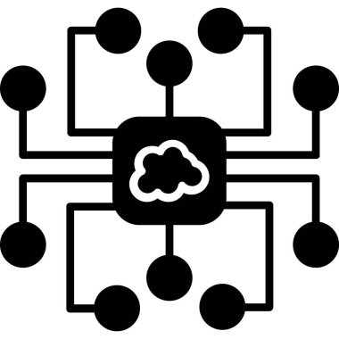 Beyaz arkaplanda bulut simgesi izole edildi
