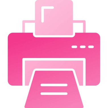 Yazıcı. Web simgesi basit illüstrasyon