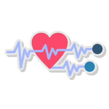 Kalp hızı vektör simgesi