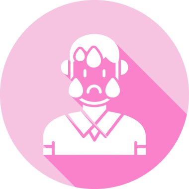 Maskeli bir kızın vektör çizimi