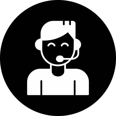 çağrı merkezi simgesi, basit vektör illüstrasyonu