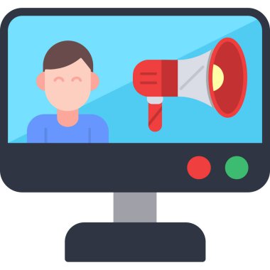 Video seslenmek kutsal kişilerin resmi, vektör çizim.